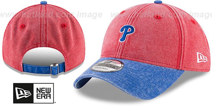 Phillies 'GW RUGGED CANVAS STRAPBACK' Red-Royal  Hat by New Era