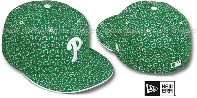 Phillies 'ST PATS FLOCKING' Kelly Fitted Hat by New Era