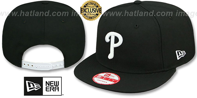 Phillies 'TEAM-BASIC SNAPBACK' Black-White Hat by New Era
