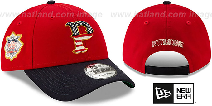Pirates '2019 JULY 4TH STARS N STRIPES STRAPBACK' Hat by New Era