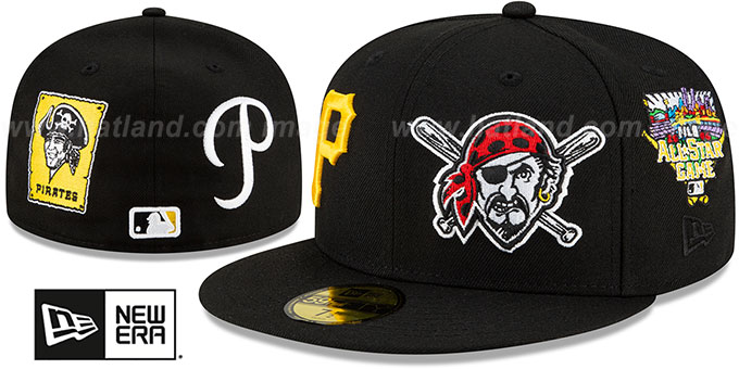 Pirates 'EVOLUTION-PATCHES' Black Fitted Hat by New Era