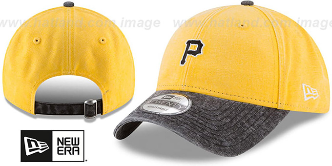 Pirates 'GW RUGGED CANVAS STRAPBACK' Gold-Black Hat by New Era