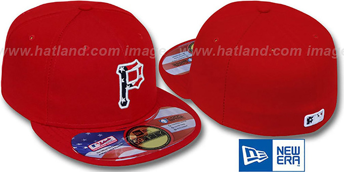 Pirates 'STARS N STRIPES' Red Hat by New Era