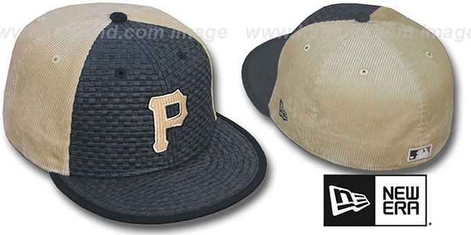 Pirates 'WEAVE-N-CORD' Fitted Hat by New Era - black-tan
