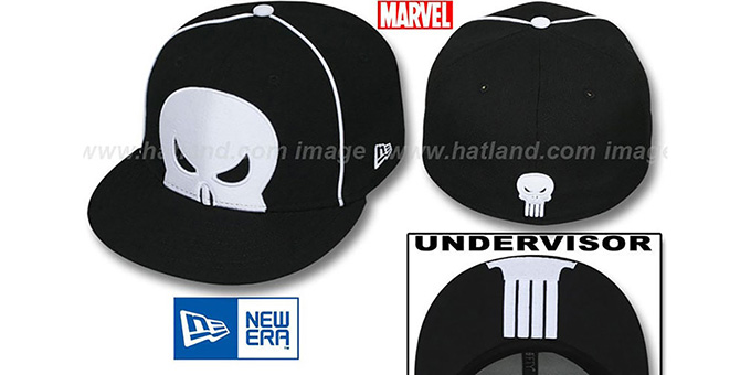 Punisher 'BIG-UNDER' Black-White Fitted Hat by New Era