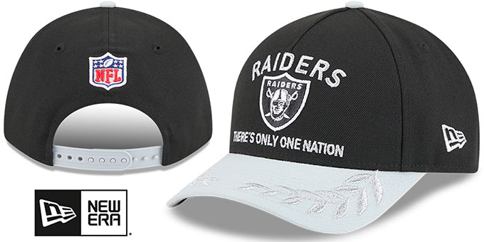 Raiders 2025 'NFL DRAFT ONSTAGE M-CROWN SNAPBACK' Black-Grey Hat by New Era