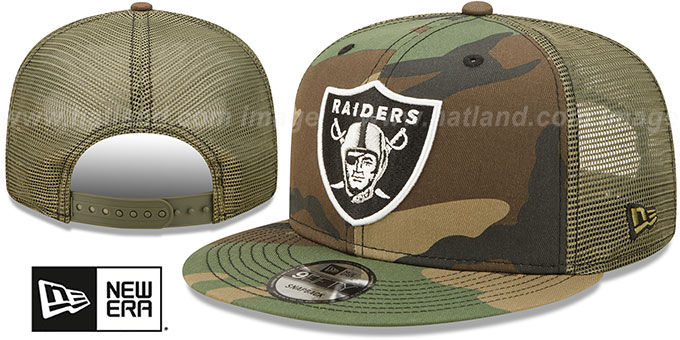 Raiders 'ARMY CAMO TRUCKER' Hat by New Era
