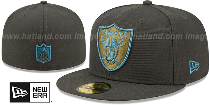 Raiders 'COLOR PACK MULTI' Charcoal Fitted Hat by New Era