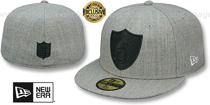 Raiders 'HEATHER-POP' Light Grey Fitted Hat by New Era
