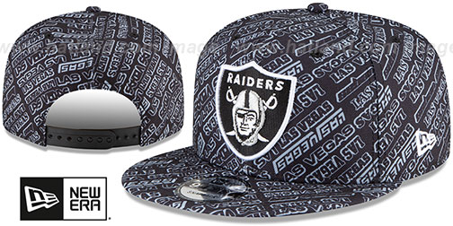 Raiders 'LAS VEGAS ALL-OVER SNAPBACK' Black Hat by New Era