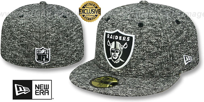 Raiders 'NFL TEAM-BASIC FRENCH TERRY' Heather Black Fitted Hat by New Era