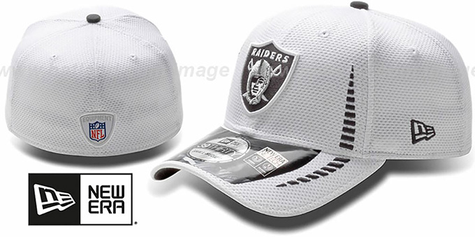 Raiders 'NFL TRAINING FLEX' White Hat by New Era