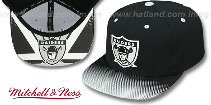 Raiders 'STOP-ON-A-DIME SNAPBACK' Black-Grey Hat by Mitchell and Ness