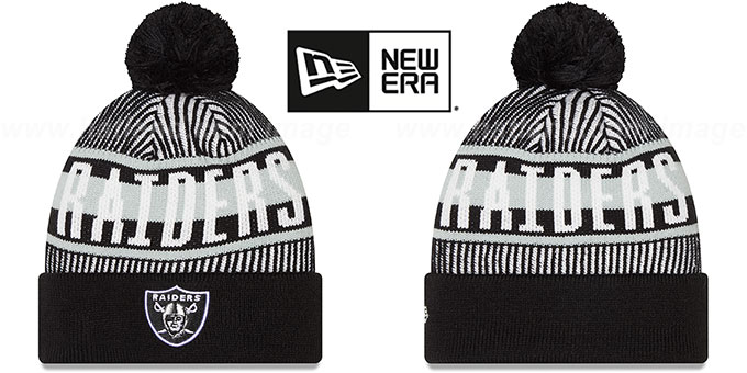 Raiders 'STRIPED' Knit Beanie Hat by New Era