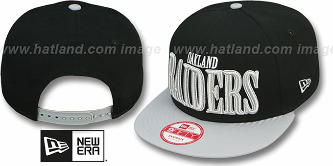 Raiders 'THROUGH SNAPBACK' Black-Grey Hat by New Era