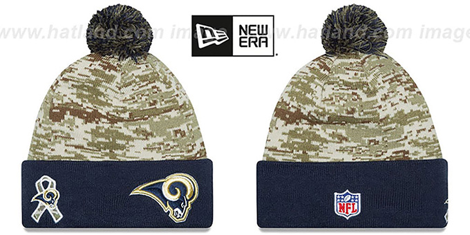 Rams '2015 SALUTE-TO-SERVICE' Knit Beanie Hat by New Era