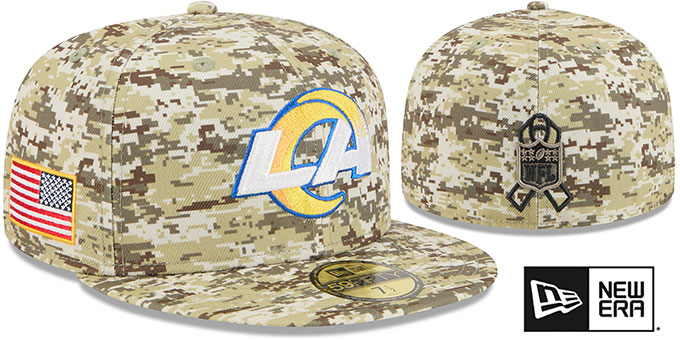 Rams 2025 'SALUTE-TO-SERVICE' Digital Desert Storm Fitted Hat by New Era