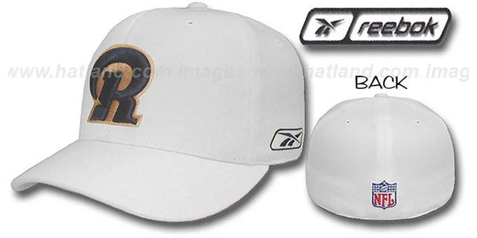 Rams 'COACHES' Fitted Hat by Reebok - white