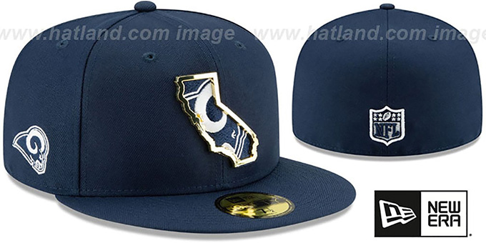 Rams 'GOLD STATED INSIDER' Navy Fitted Hat by New Era