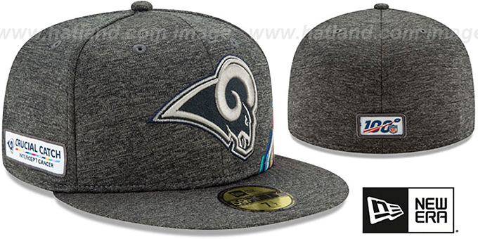 Rams 'ONFIELD CRUCIAL CATCH' Grey Fitted Hat by New Era