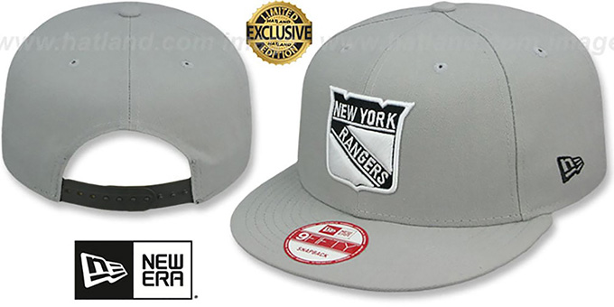 Rangers 'TEAM-BASIC SNAPBACK' Grey-Black Hat by New Era