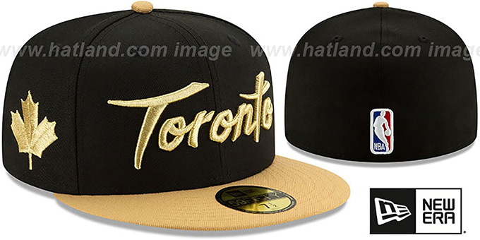 Raptors 19-20 'CITY-SERIES' Black-Tan Fitted Hat by New Era