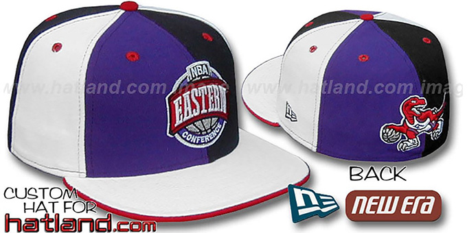 Raptors CONFERENCE 'PINWHEEL' Purple-Black-White Fitted Hat