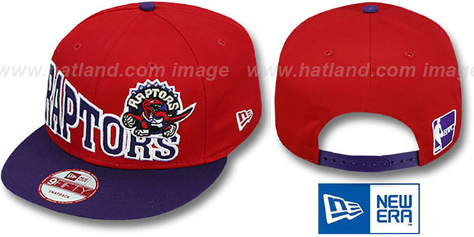 Raptors 'STOKED SNAPBACK' Red-Purple Hat by New Era