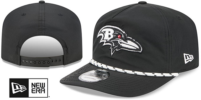 Ravens '1920 ROPE SNAPBACK' Black-White  Hat by New Era