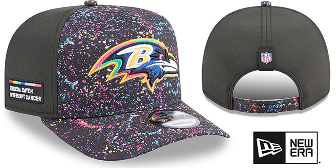 Ravens 2025 'CRUCIAL CATCH A-FRAME SNAPBACK' Hat by New Era