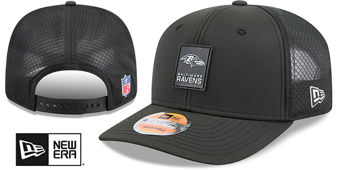 Ravens '2025 HOT WEATHER NFL SIDELINE SNAPBACK' Black Hat by New Era