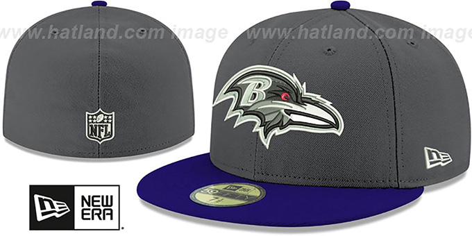 Ravens 'SHADER MELT-2' Grey-Purple Fitted Hat by New Era