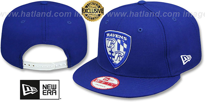 Ravens 'SHIELD TEAM-BASIC SNAPBACK' Royal-White Hat by New Era