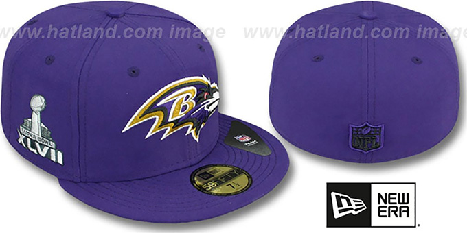 Ravens 'SUPER BOWL XLVII' Purple Fitted Hat by New Era