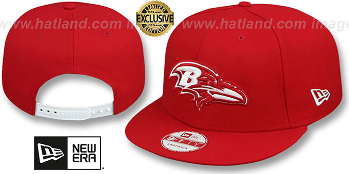 Ravens 'TEAM-BASIC SNAPBACK' Red-White Hat by New Era