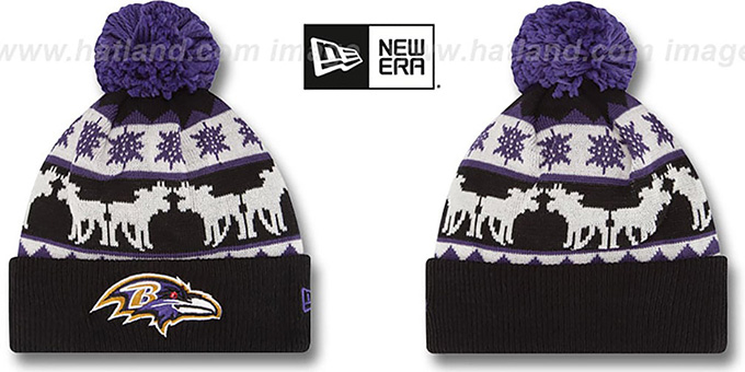 Ravens 'THE-MOOSER' Knit Beanie Hat by New Era