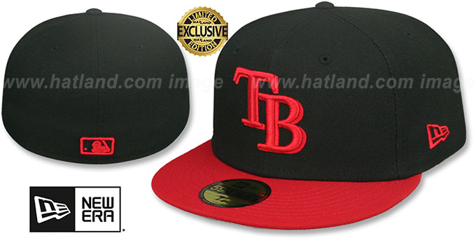 Rays 'OPPOSITE-TEAM' Black-Red Fitted Hat by New Era