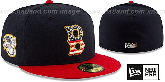 Red Sox '2019 JULY 4TH STARS N STRIPES' Fitted Hat by New Era