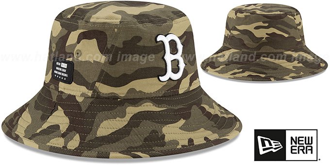 Red Sox 2021 ARMED FORCES 'STARS N STRIPES BUCKET' Hat by New Era