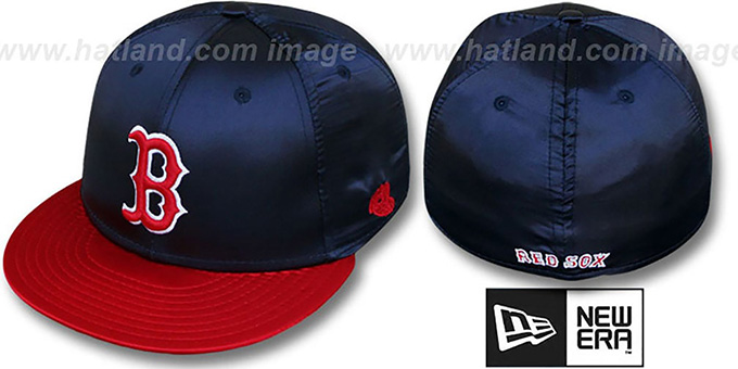 Red Sox '2T SATIN CLASSIC' Navy-Red Fitted Hat by New Era