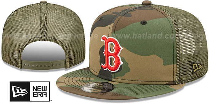 Red Sox 'ARMY CAMO TRUCKER' Hat by New Era