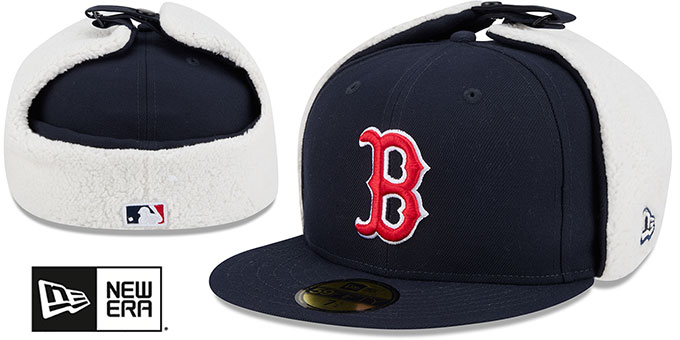 Red Sox 'CLASSIC DOGEAR' Navy Fitted Hat by New Era
