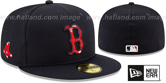 Red Sox 'DASHMARK BP' Navy Fitted Hat by New Era