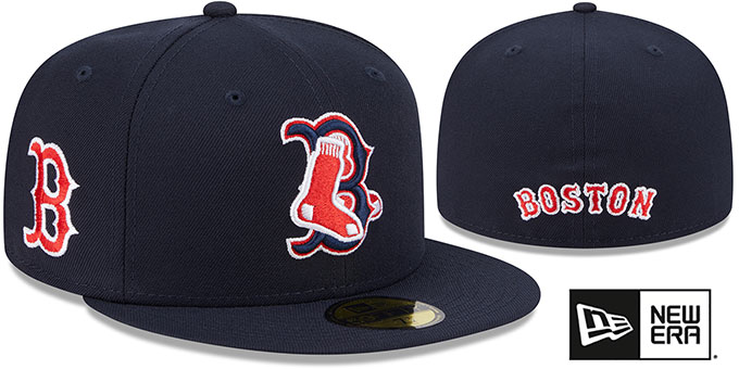 Red Sox 'DECEPTOR' Navy Fitted Hat by New Era