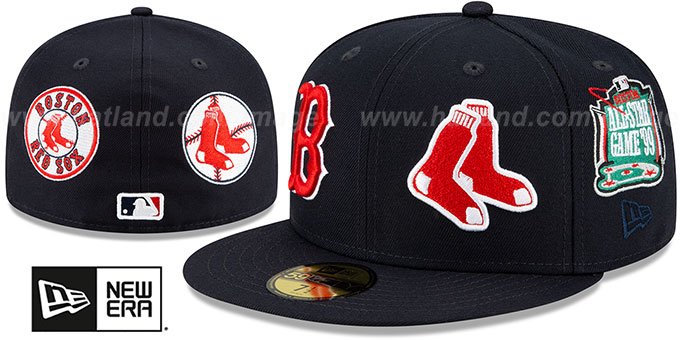 Red Sox 'EVOLUTION-PATCHES' Navy Fitted Hat by New Era