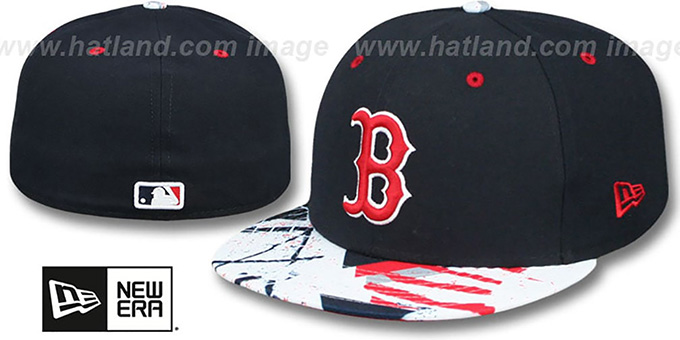 Red Sox 'GEOMET TRICK' Navy Fitted Hat by New Era