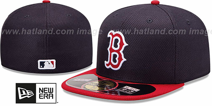 Red Sox 'MLB DIAMOND ERA' 59FIFTY Navy-Red BP Hat by New Era