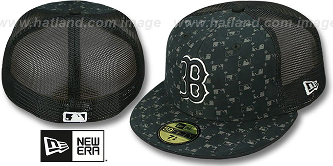 Red Sox 'MLB FLOCKING' Mesh Back Fitted Hat by New Era