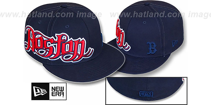 Red Sox 'RIGHT HOOK' Navy Fitted Hat by New Era