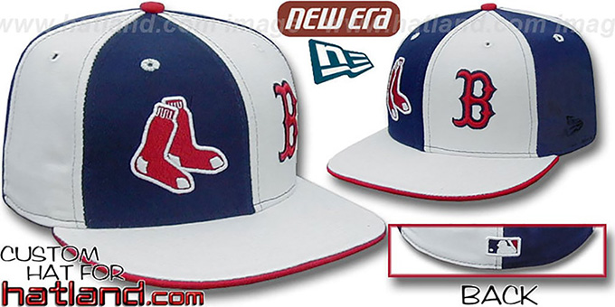 Red Sox SOX 'DOUBLE WHAMMY' Navy-White Fitted Hat